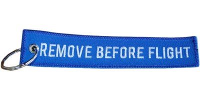 Blue Remove Before Flight Keyring